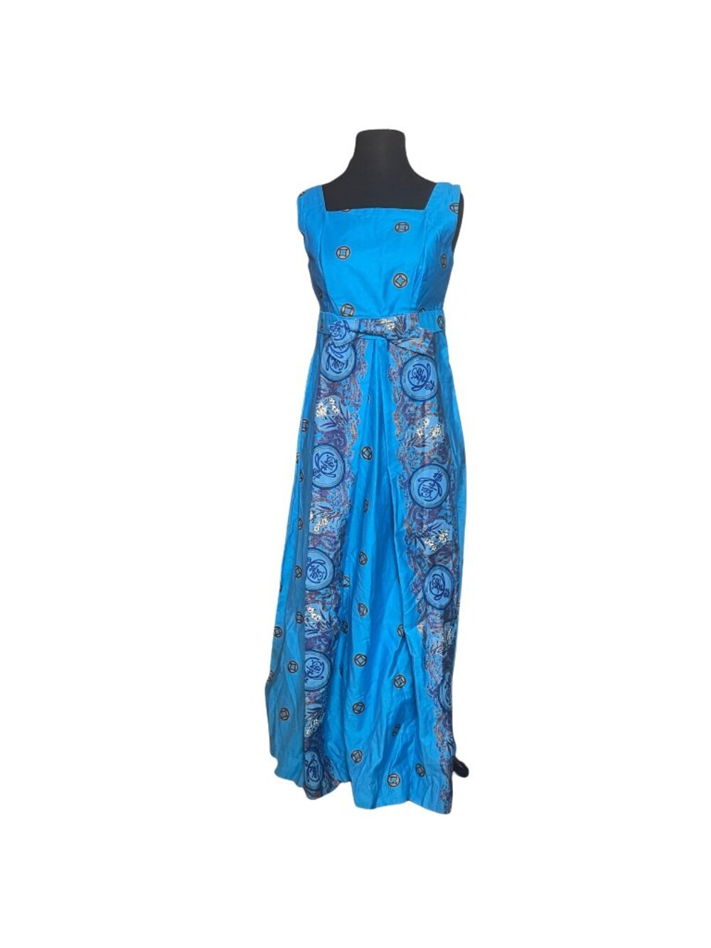 Diamond Head Womens Hawaiian Maxi Dress Blue Printed Cotton Sleeveless